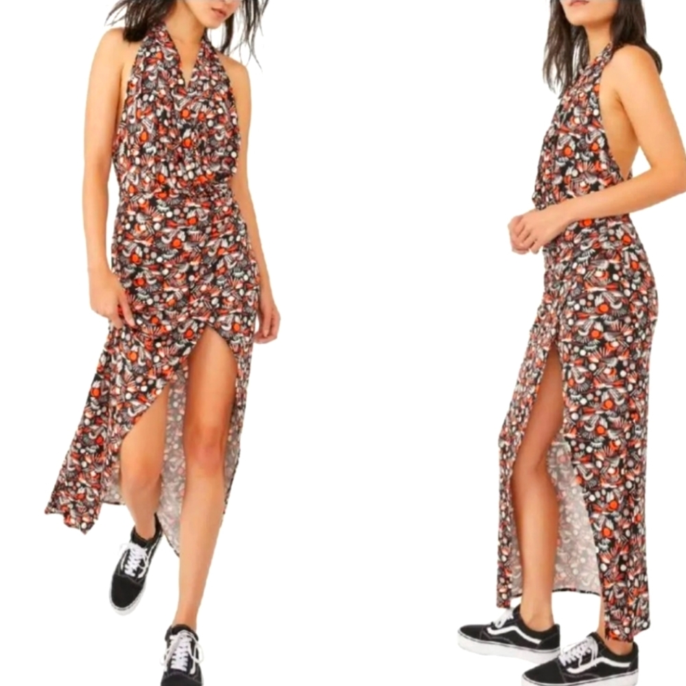 Free People Daria maxi halter dress sz XS NWT